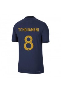 Ranska Aurelien Tchouameni #8 Jalkapallovaatteet Kotipaita MM-kisat 2022 Lyhythihainen